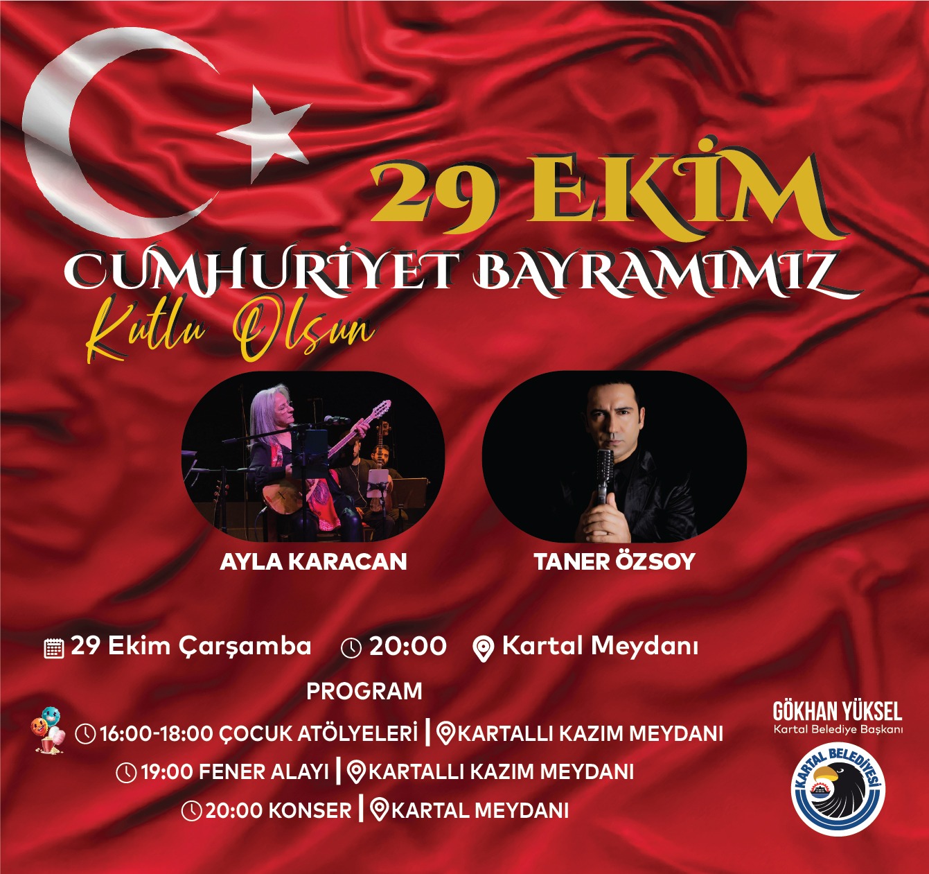 Cumhuriyet’in Işığı Kartal Meydanı’nda Parlayacak